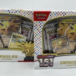 Pokemon Scarlet & Violet 151 Factory Sealed Zapdos Ex Collection Box!