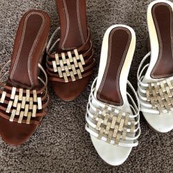 New  Women Leather Sandals Size 7 / $20 Each 