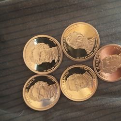 5 president dollars proofs