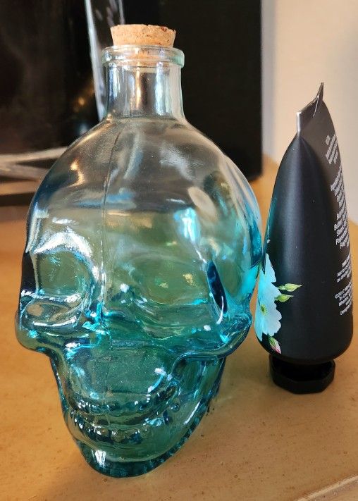 Skull Unique Small Bottle Decor Located In La Habra