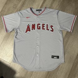 MLB Nike Anaheim Angels Road Grey Vapor Jersey Blank Size XL Men Authentic