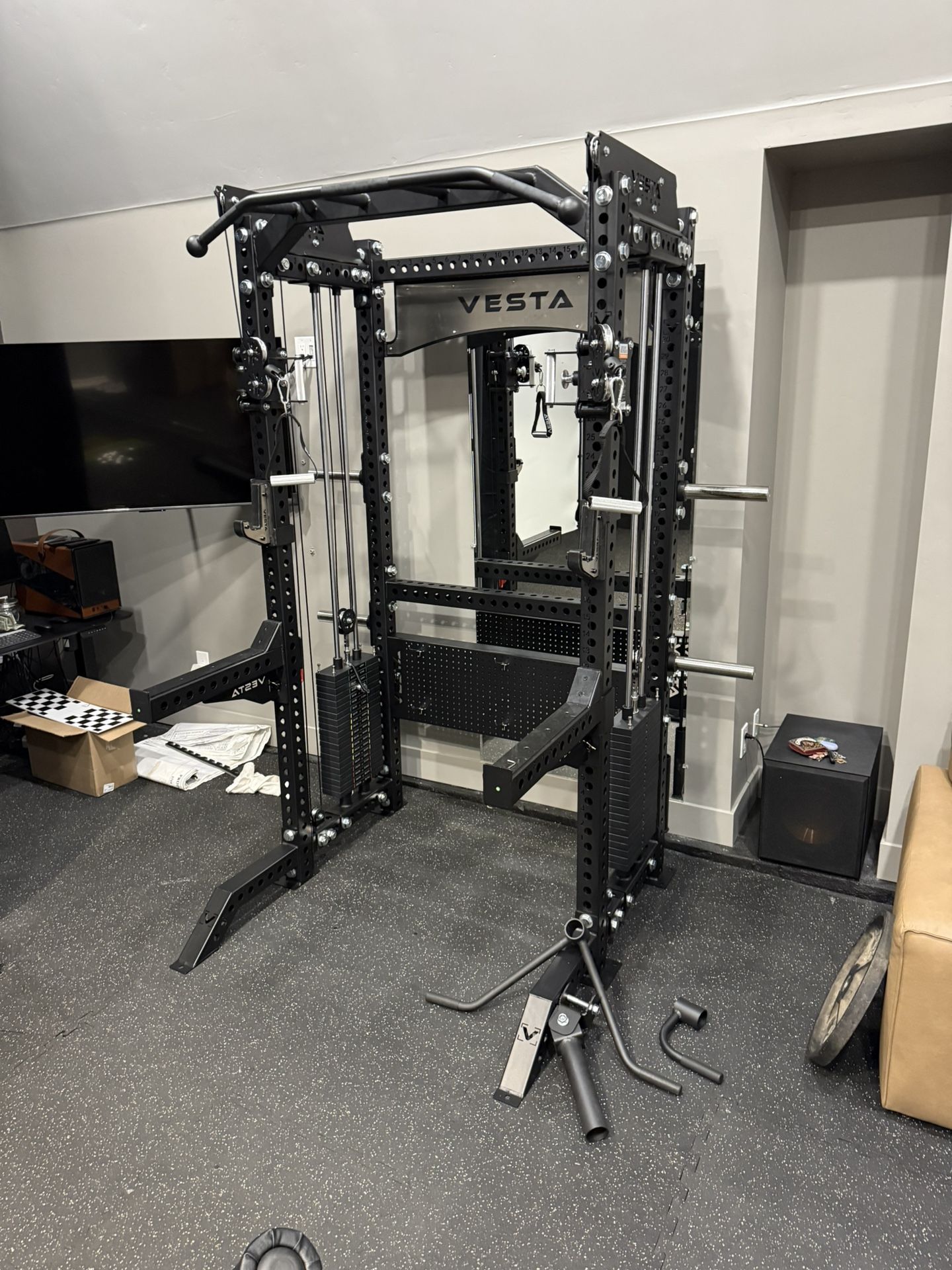 Vesta Fitness PRO SERIES 2-1 Ultimate Half Rack Functional Trainer/Gym Equipment/ Home Gym/ Fitness/ FREE DELIVERY 🚚