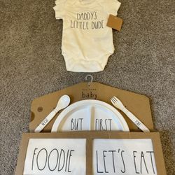 Rae Dunn Baby sets 3-6 Months