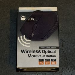 SIIG Wireless Optical Mouse is a compact, 3-button peripheral designed for precision.