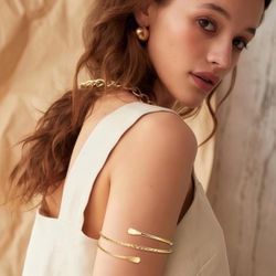 New Gold Boho Arm Cuff Bracelet
