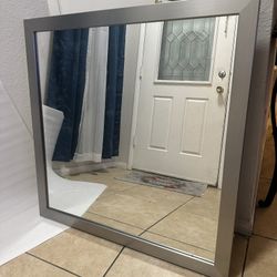 $30- Silver 36 x 36” vanity/bathroom mirrors