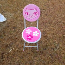 Pink Plush Foldable Cat Chair