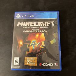 Minecraft PS4 Edition Favorites Pack (Disc + Case) Tested Working