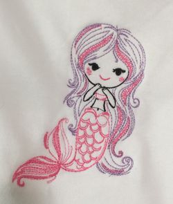 Mermaid embroidered shirts 12M-2T-3T