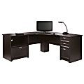 Realspace Magellan Performance 71"W L-Shape Corner Desk, Espresso