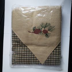 IHF Home Decor Pinehurst Cotton Window Valance Curtain  16" X 60" NEW