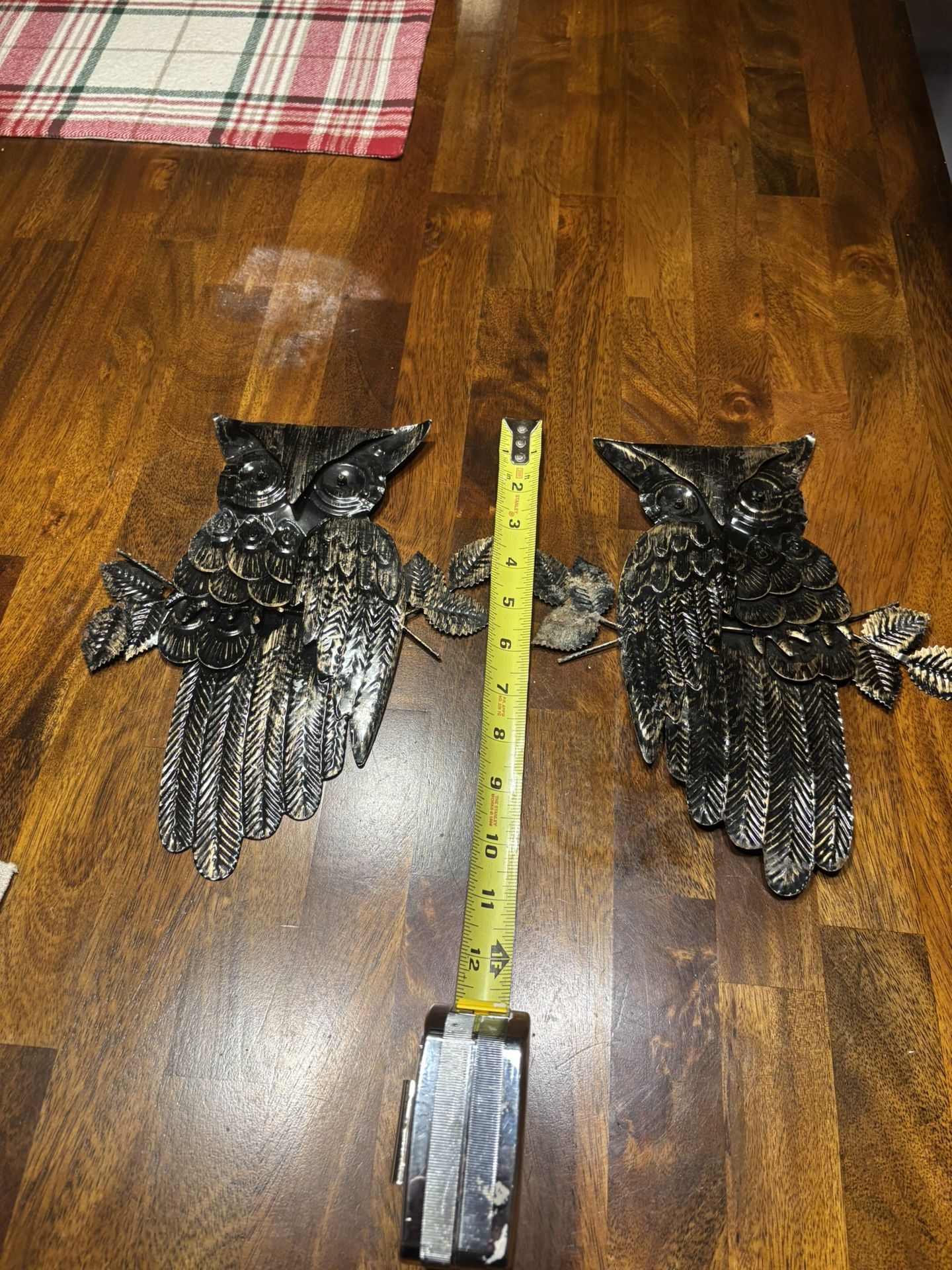 Vintage metal owl art