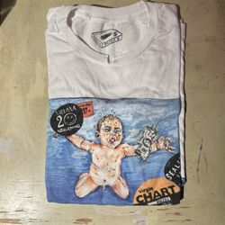 paper 8 brand 100% cotton Nirvana t-shirt hand drawn screen print 