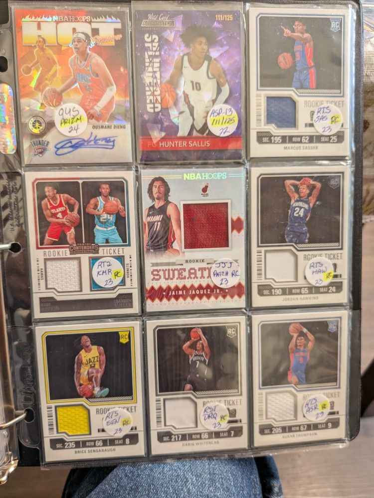 Basketball Autos Serial Number Cards