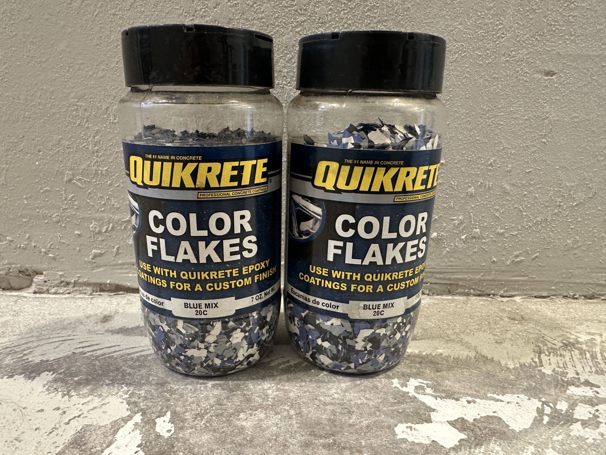 Quikrete Garage Epoxy Color Flakes - Blue - Unused 7oz Each