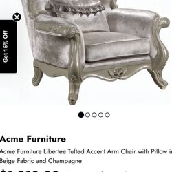 Set Of Two Acme Armchairs Open Box $900