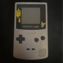 GAMEBOY COLOR SILVER PICKACHU EDITION AUTHENTIC AND WORKING!