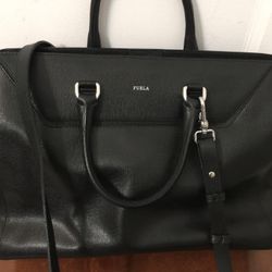 FURLA Genuine Leather Business Travel And Work Bag with Double Straps