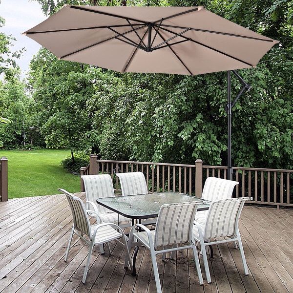 10' Hanging Umbrella Patio Sun Shade Offset Outdoor