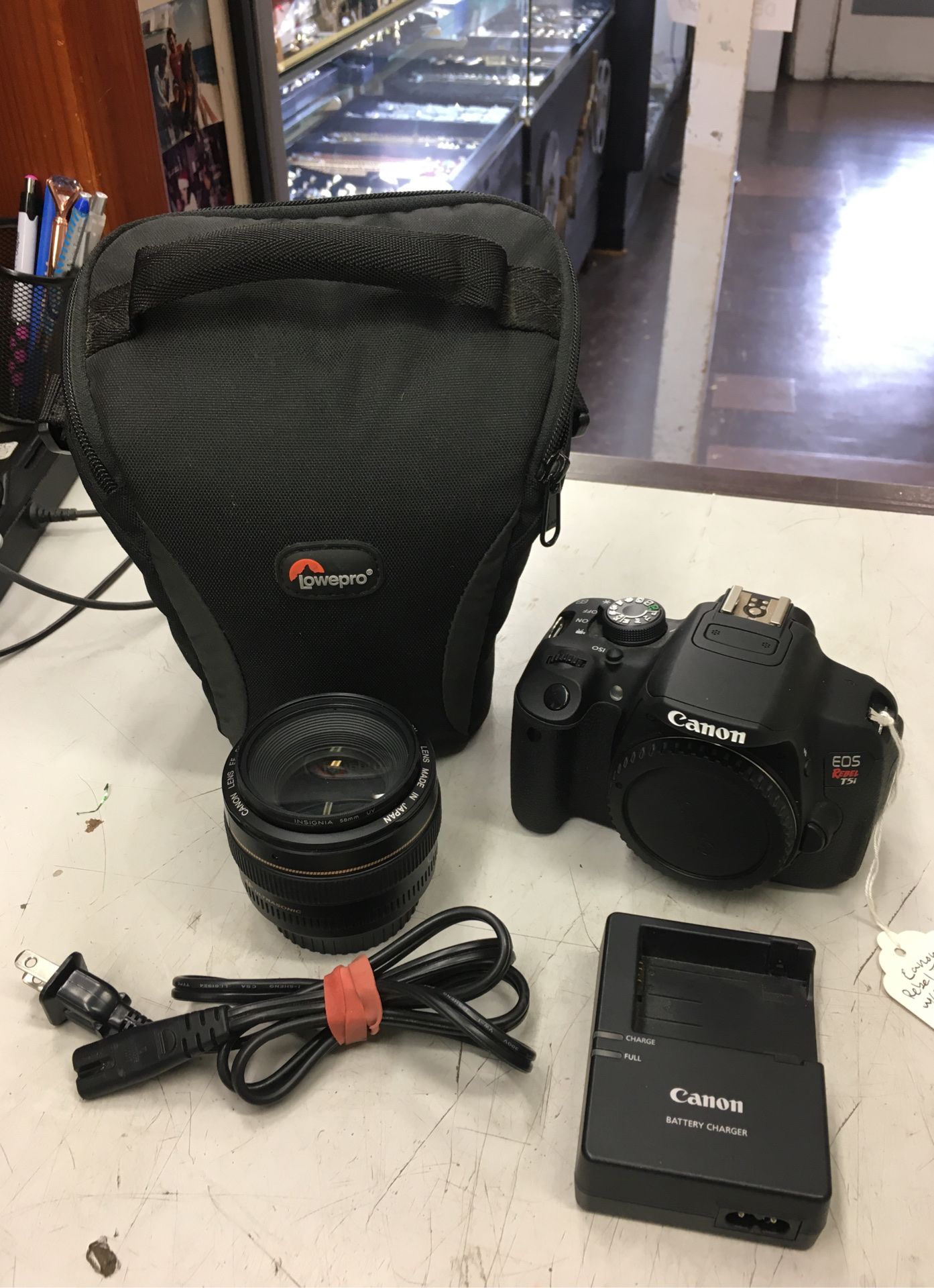 Canon Rebel T5i Digital Camera with 50mm Ultrasonic Lens and Case