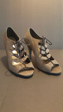 Fioni Night Gold to Silver Lace up Heels