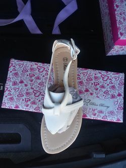 New white sandals
