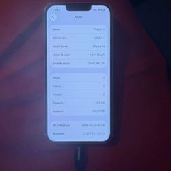 Good Condition Unlocked Apple IPhone 14 128gb (Blue) Cracked Back.