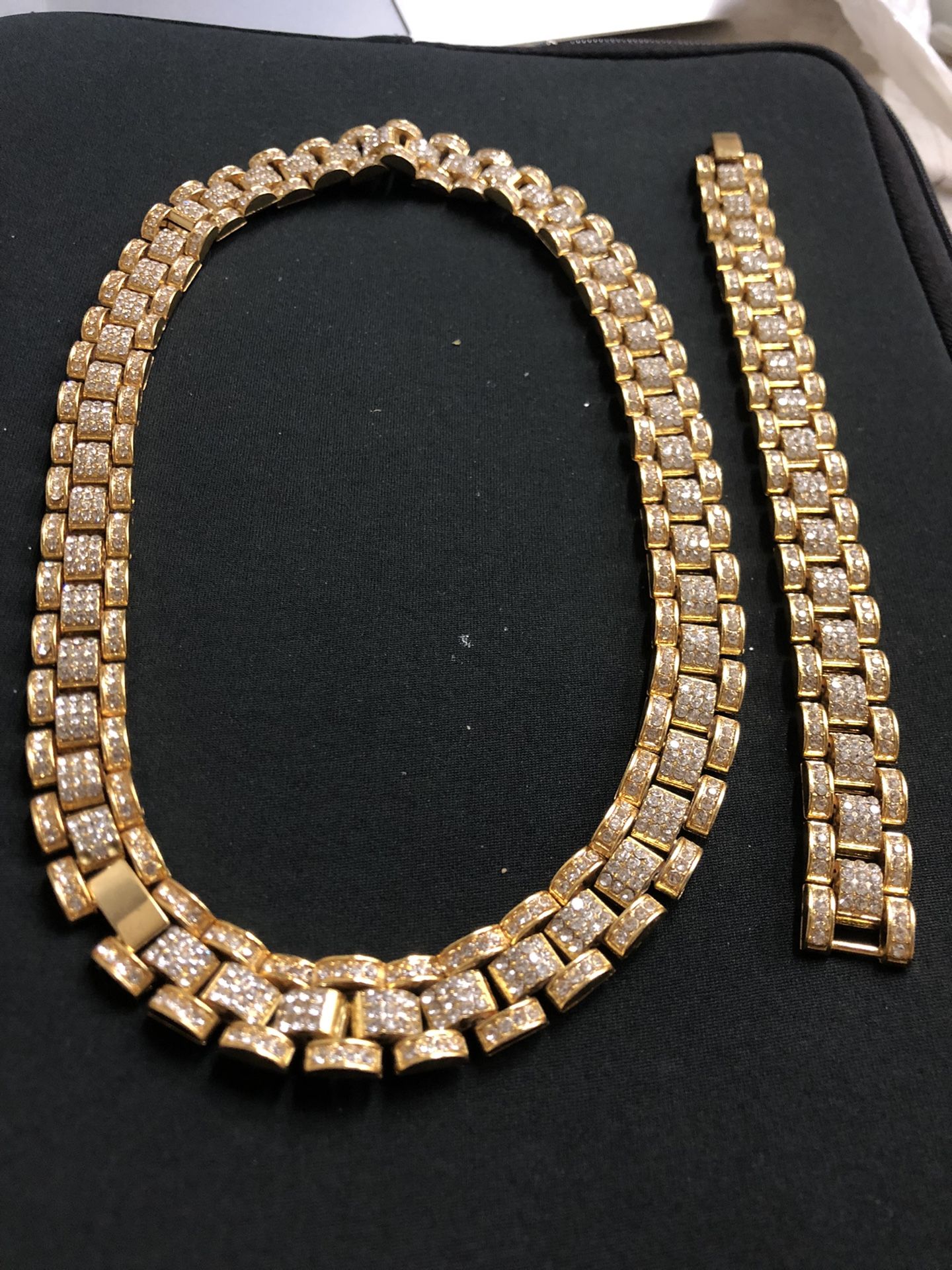 Gold Plated Watch Link Chain And Bracelet