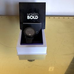Movado BOLD Black Ceramic Watch w Box