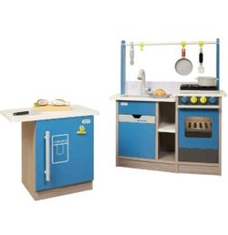Little Tikes Real Wood Classic Cook’s Kitchen w/ Island & 12+ Accessories 2-in 1
