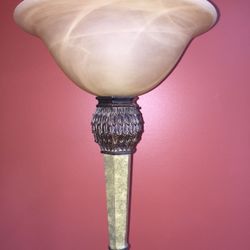 Art Deco Floor Lamp with Glass Shade (takes a 3 way bulb)