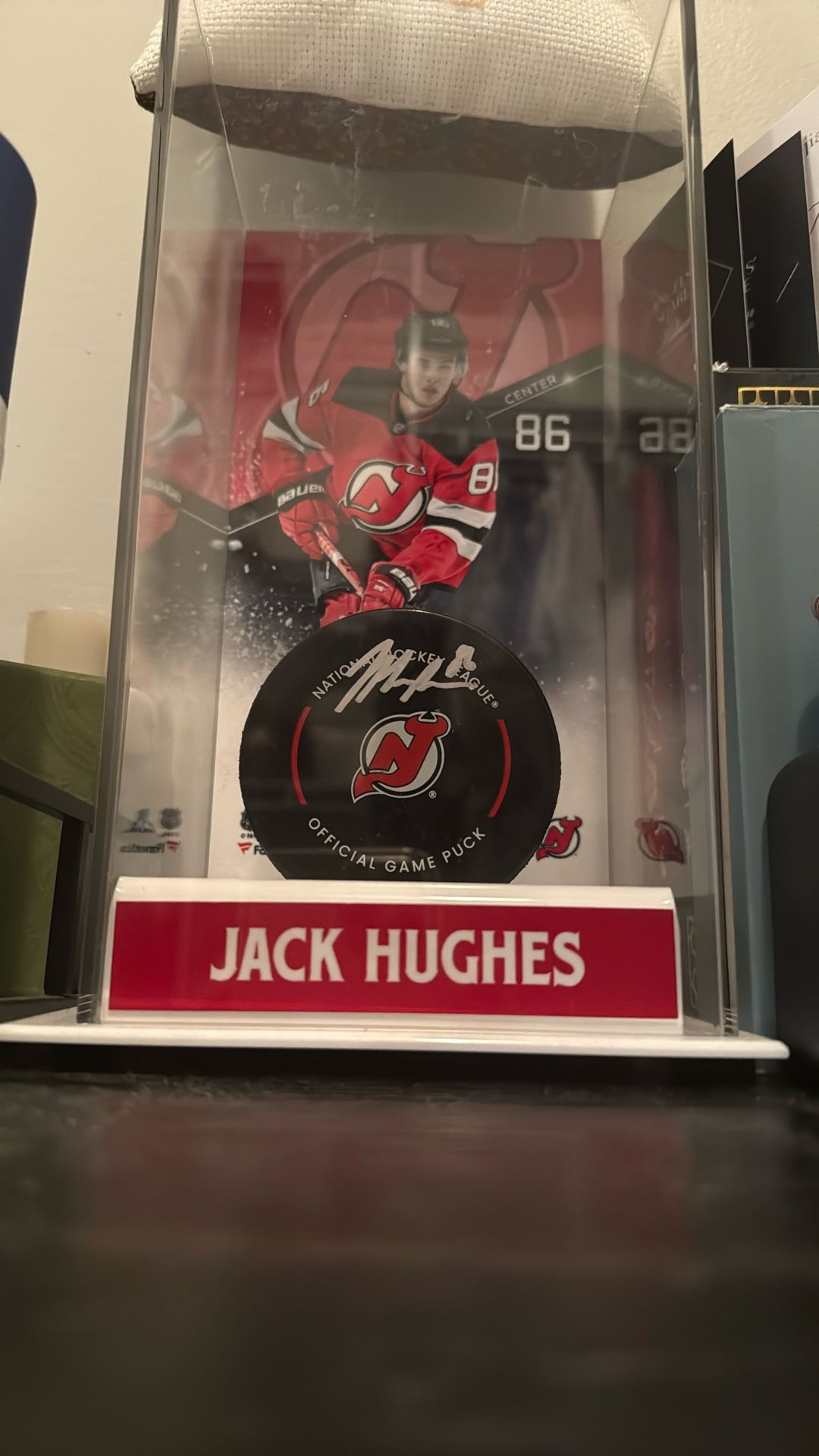 Jack Hughes Authentic Autographed Puck