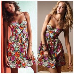 New Moda Floral Corset Top Mini Dress Size 0