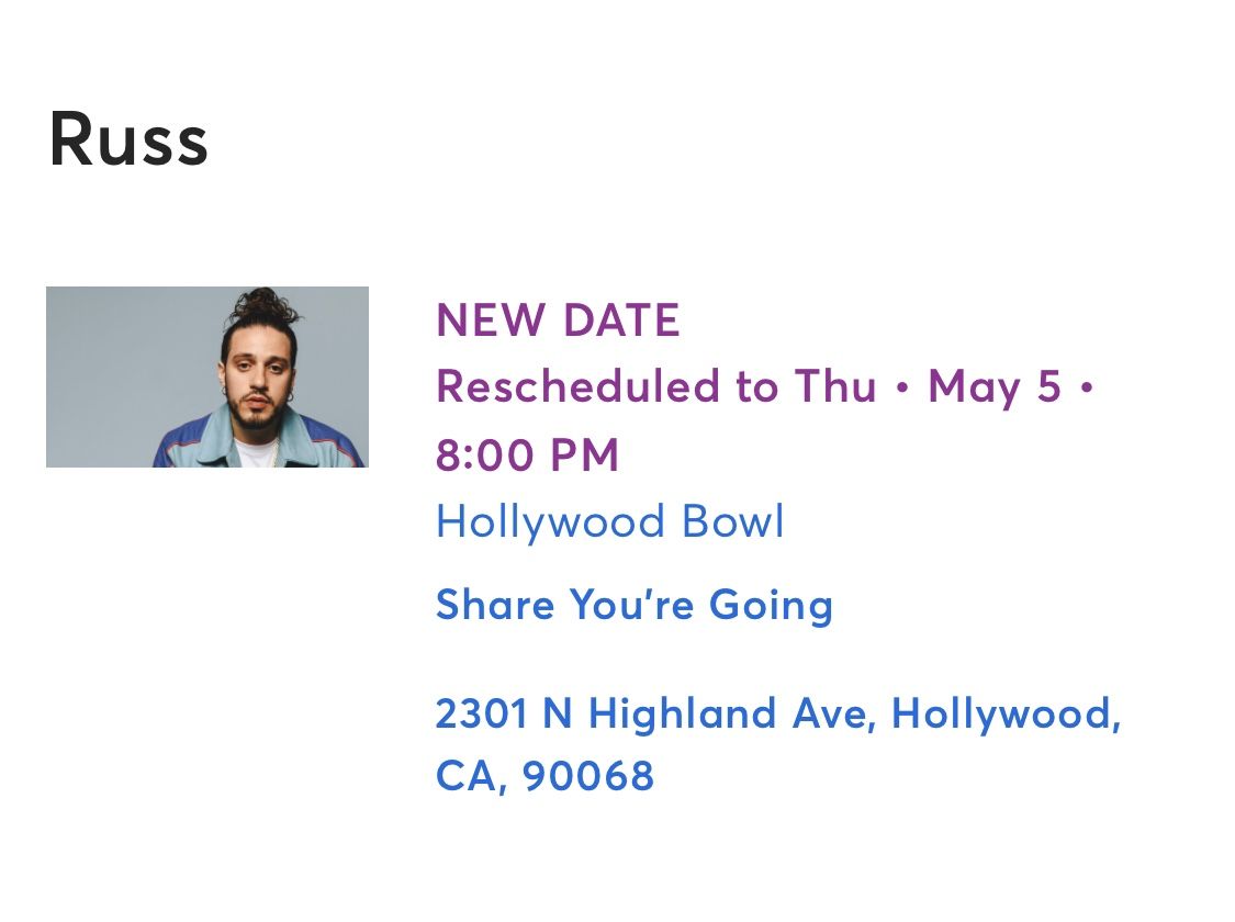 Russ Concert Tickets