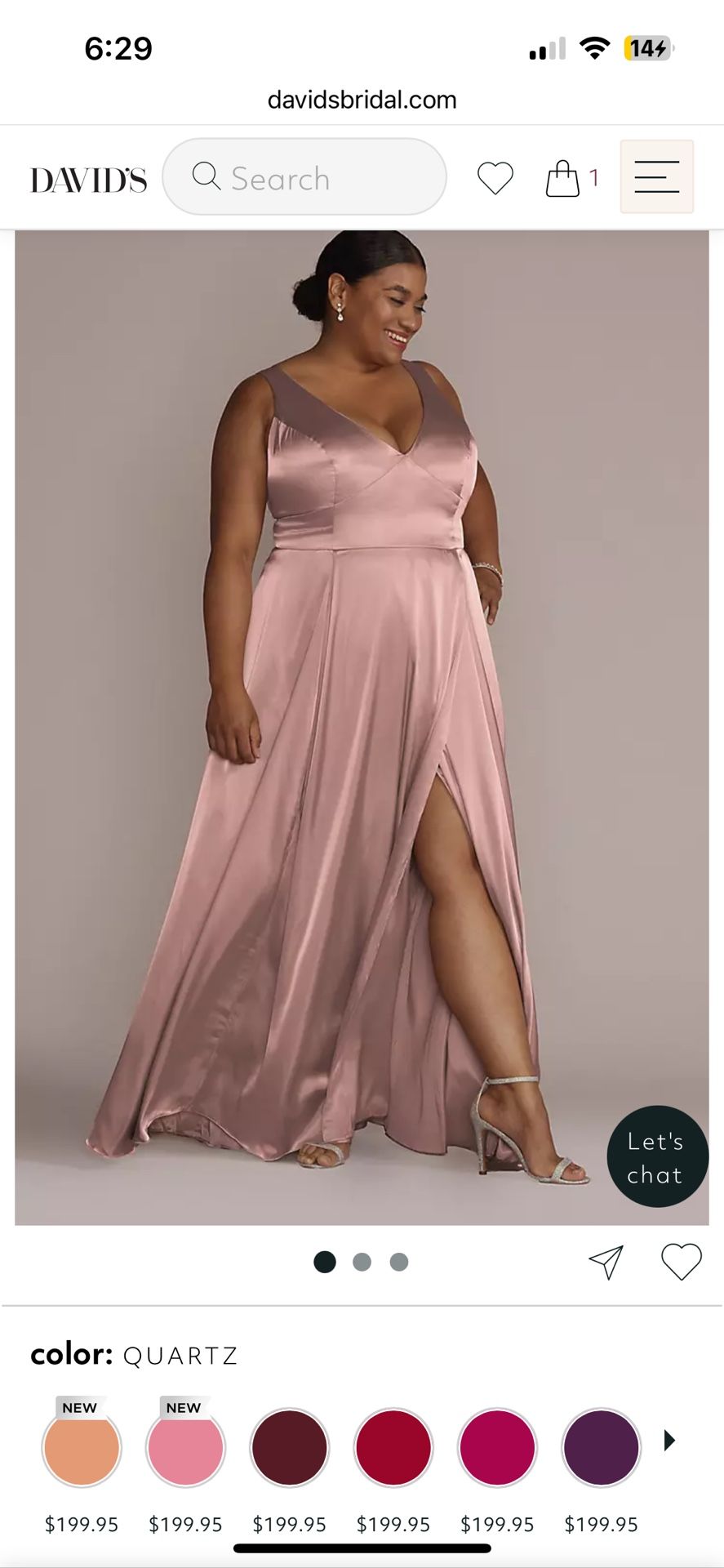 Pink Quartz Davids Bridal Bridesmaid Dress Size 10