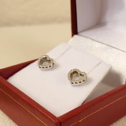 14K White Gold Earrings With Diamonds 