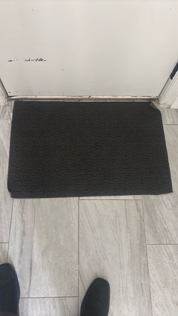 Black Rectangular Door Mat