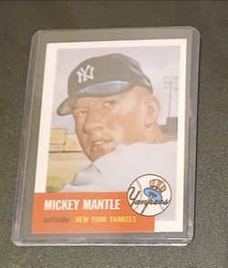 Mickey Mantle card in a hard protective case. $10