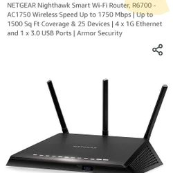 NETGEAR Nighthawk Smart Wi-Fi Router, R6700 - AC1750