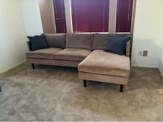🛋️ Modern Beige Chaise Sectional | Clean Minimal Style