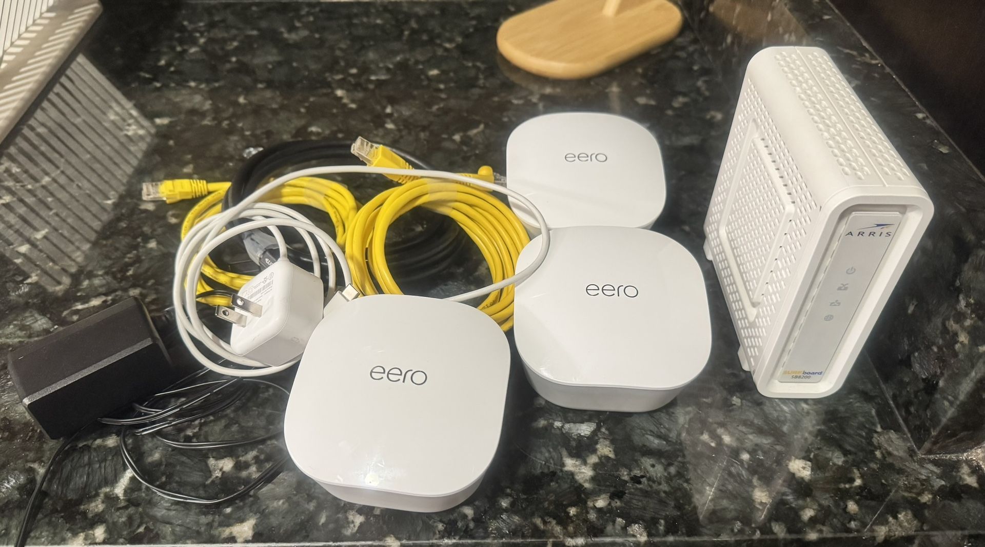 Arris Surfboard SB8200 cable modem and Eero wireless router/network