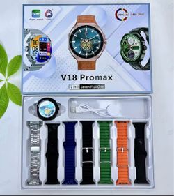V18ProMax Smart Watch (Black/Silver)