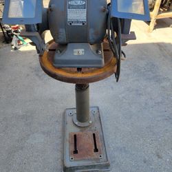 Vintage Dunlap 1/4 Horsepower Split Phase Motor Ball Bearing Grinder. 