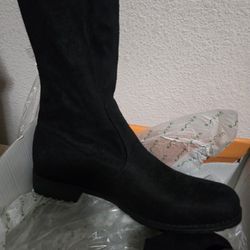 Over  the knee black boots