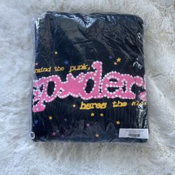 Sp5der P*NK V2 Hoodie - Black
