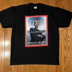 Barack Obama “Time For a Change/Yes We Can” Doublesided T-Shirt Size 2XL