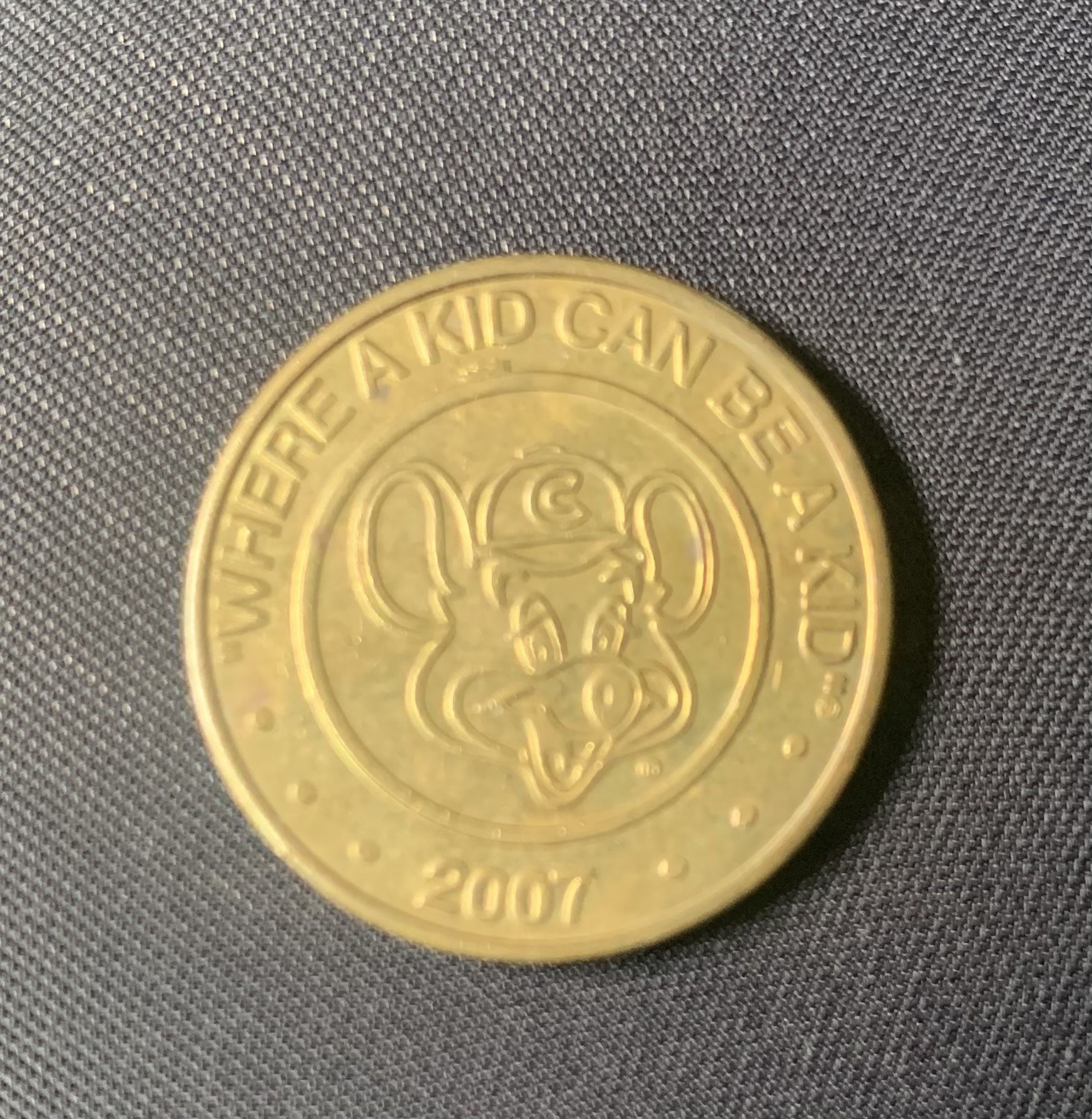 2007 Chuck E. Cheese Arcade coin Token