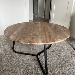 phoenix coffee table with metal base