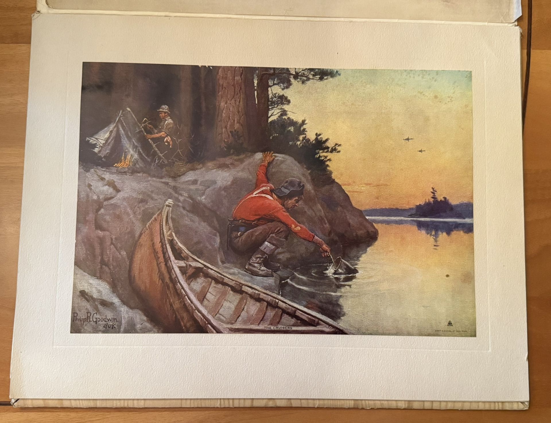 Set of 4 Philip R. Goodwin Vintage Western Prints Tales of the North Country