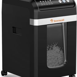 ☆ Bonsaii 200-Sheet Auto Feed Paper Shredder, 60-Min Nonstop Heavy Duty Shredders for Office, 8.1-Gal Bin, P4 High Security Micro Cut Large Commercial